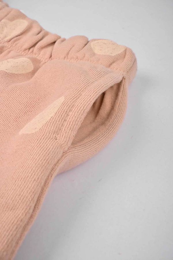 Elo C&A Girl's Heart Printed Terry Shorts Powder Pink