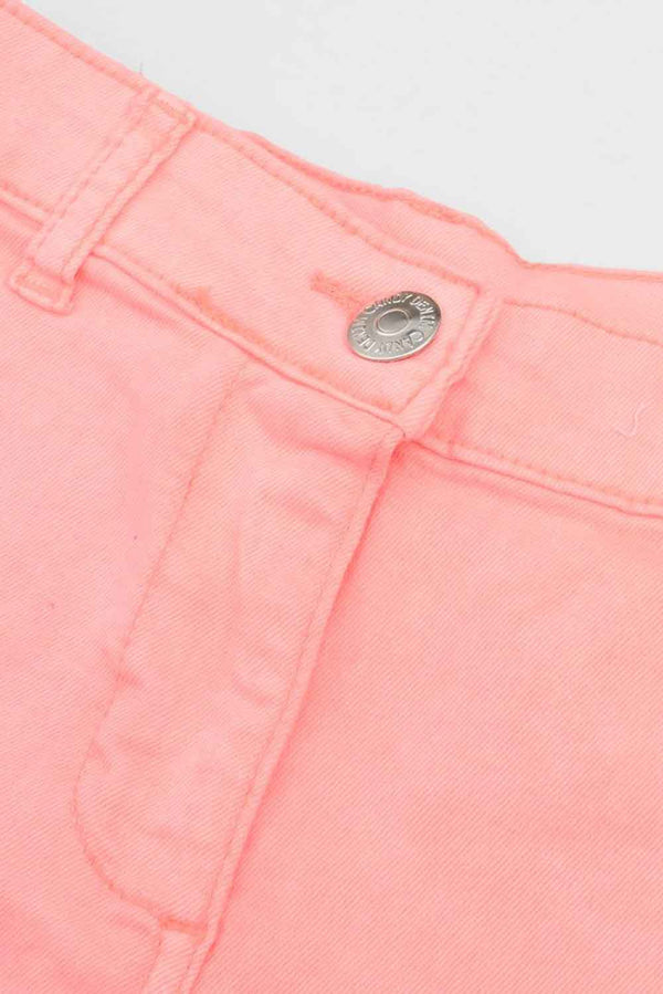 Elo Candy Denim Girl's Lagos Denim Shorts Coral Pink