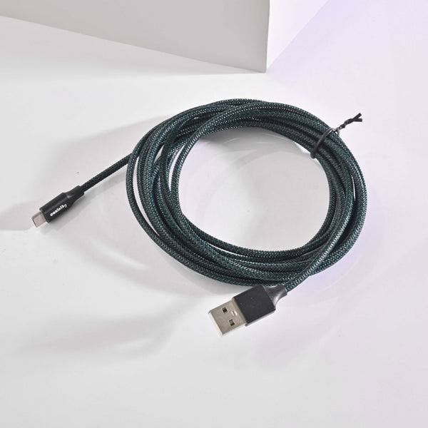 elo Caxinthy Android Fast Charging Cable - 3 Meter Bottle Green