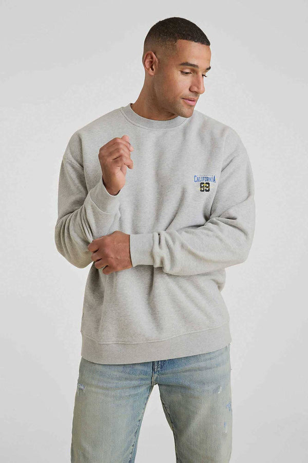 Elo Cut Label Men's California Fleece Sweat Shirt Heather Grey