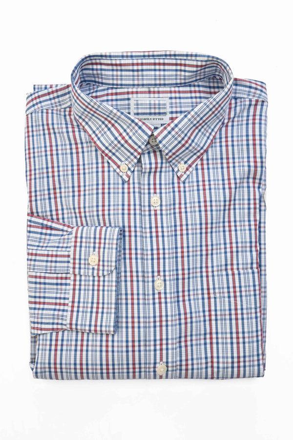 Elo Cut Label Men's Contrast Check Design Formal Shirt