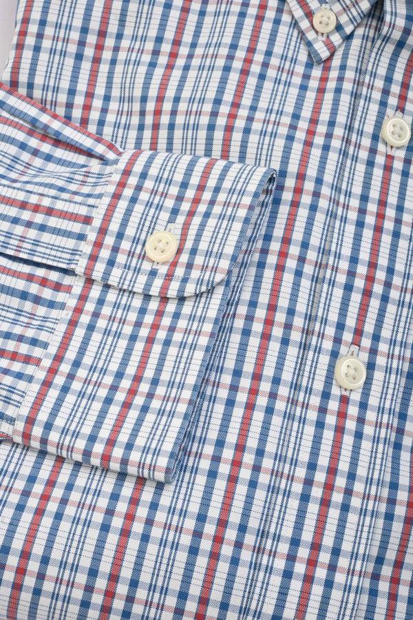 Elo Cut Label Men's Contrast Check Design Formal Shirt