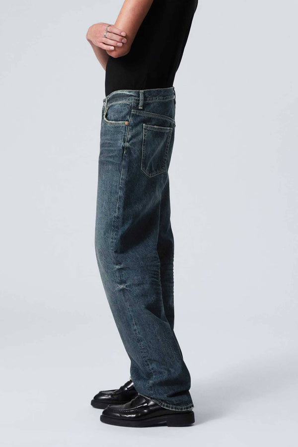 Elo Cut Label Men's Galaxy Loose Straight Leg Jeans Dark Blue