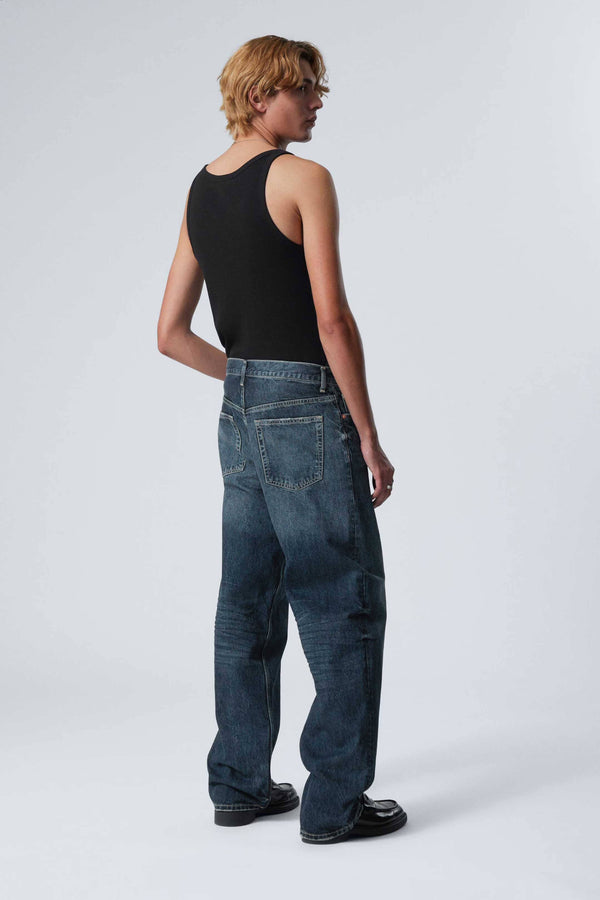 Elo Cut Label Men's Galaxy Loose Straight Leg Jeans Dark Blue