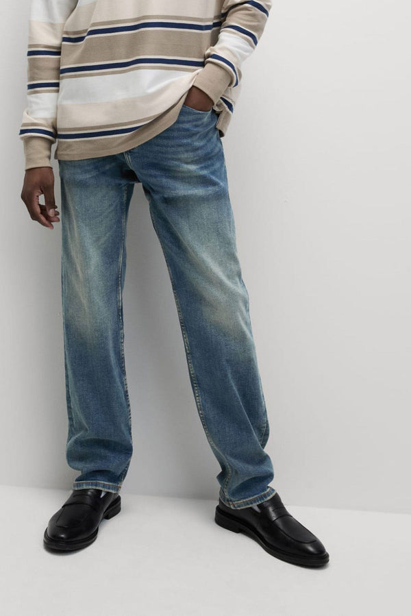 elo Cut Label Men's Preston Straight Fit Denim Light Blue