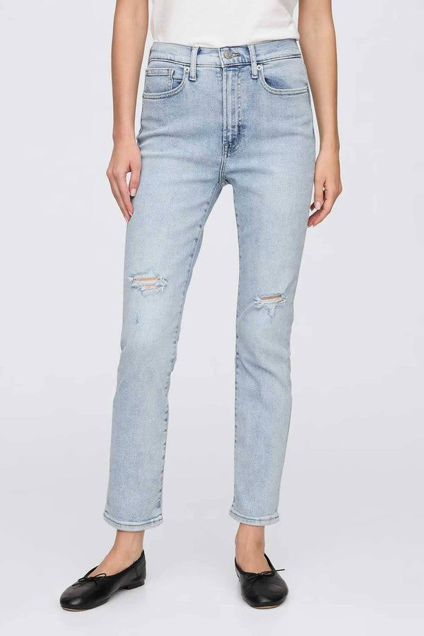elo Cut Label Women's Distressed Regular Fit Denim Sky