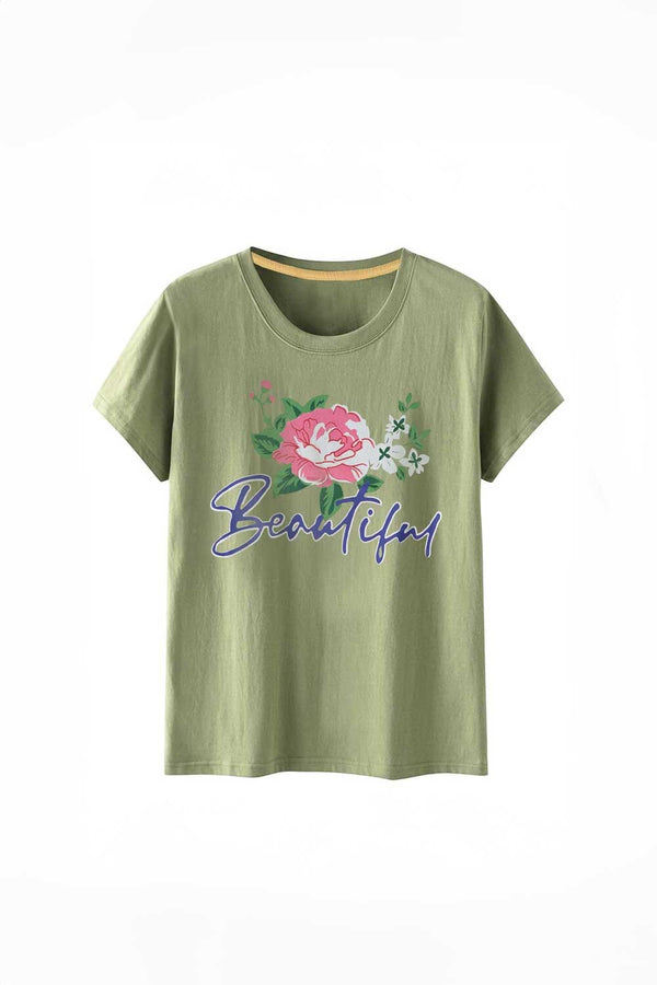 elo Cutie Kid's Beautiful Printed Tee Shirt Mint Green