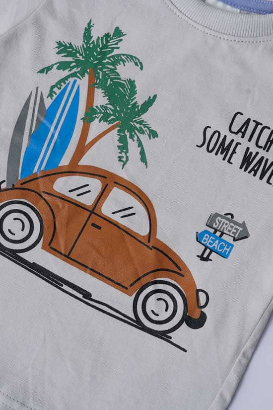 Elo Cutie Kid's Catch Some Waves Tee Shirt Light Navy