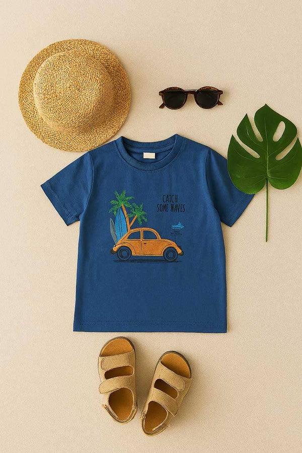 elo Cutie Kid's Catch Some Waves Tee Shirt Light Navy