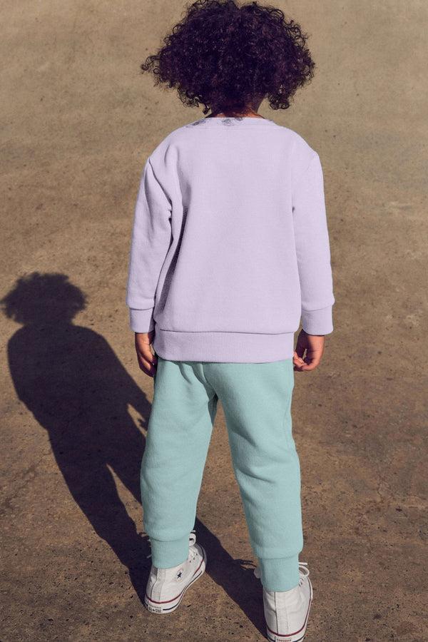 Elo Cutie Kid's Shine Printed Fleece Sweat Shirt Lilac