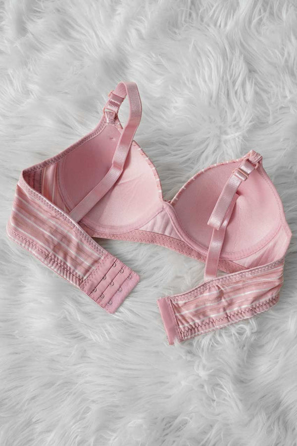 Elo Dailsanhu Women's Striped Padded Bra Light Peach