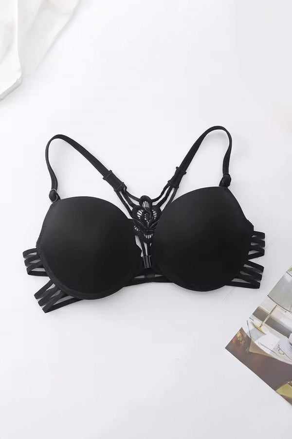 elo Daimeidi Women's Open Front Wired Padded Bra Black