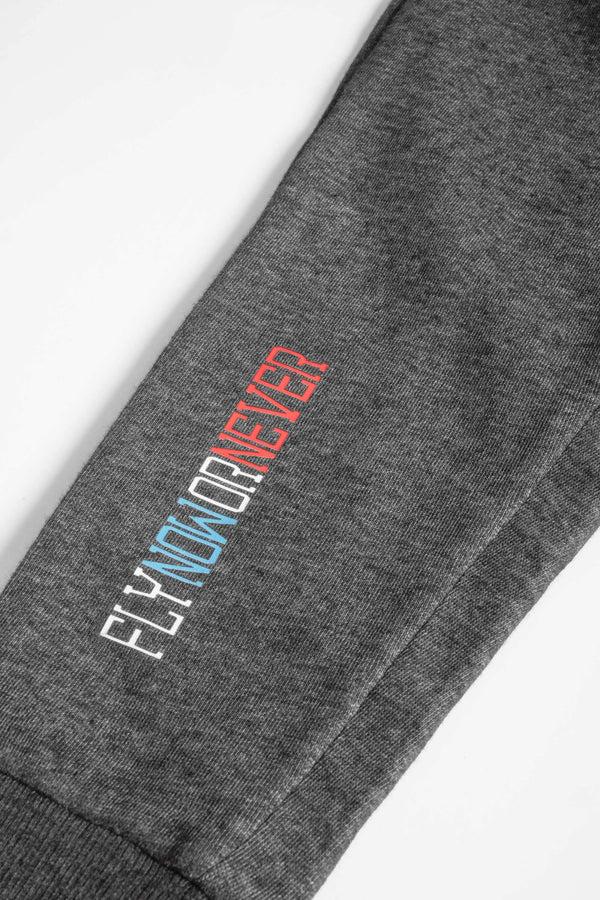 Elo DB Boy's Rocket Printed Premium Jogger Pants Charcoal