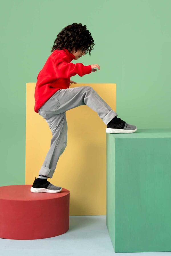 Elo Dennis Kid's Fleece Quarter Zipper Sweatshirt Navy