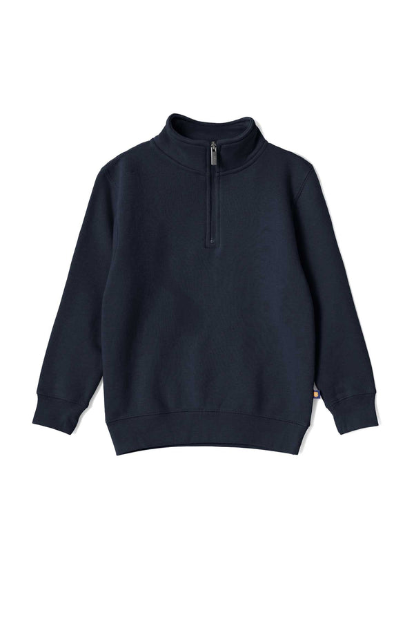 elo Dennis Kid's Fleece Quarter Zipper Sweatshirt Navy