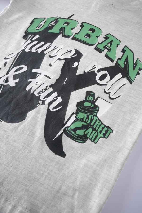 Elo Dudy Kid's Urban Printed Tee Shirt Heather Grey