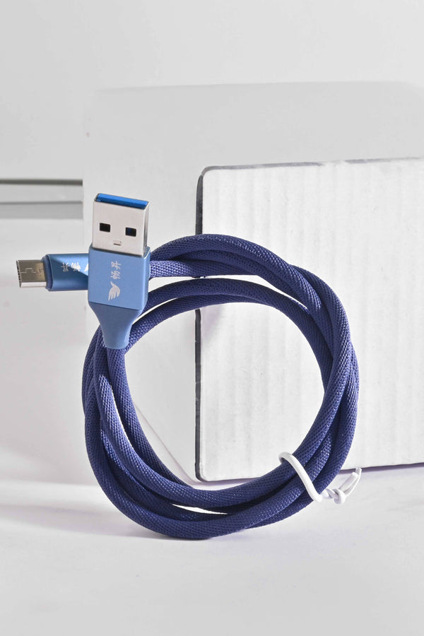elo Durable Android Fast Charging Cable - 1 Meter Navy