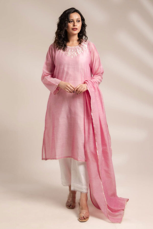 Elo East West By Polo Republica Women’s 2 Pcs Shirt & Dopatta Sky