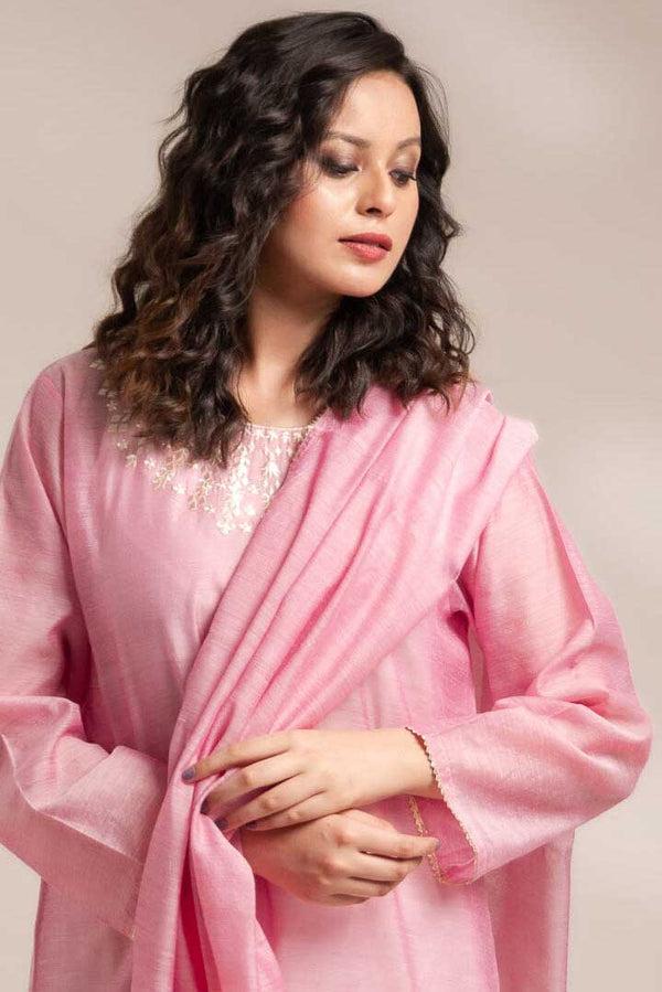 Elo East West By Polo Republica Women’s 2 Pcs Shirt & Dopatta Sky