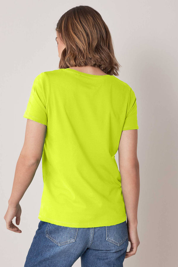 Elo East West Women's Absolute Gem Printed Short Sleeve Tee Shirt Lime