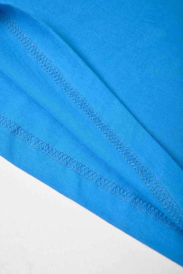 Elo East West Women's Be Proud Of Who You Are Printed Short Sleeve Tee Shirt Aqua Blue