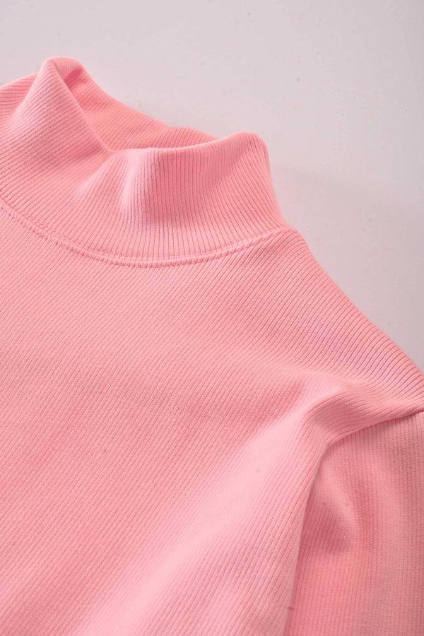 Elo East West Women's Cropped Turtle Neck Sweatshirt Teal