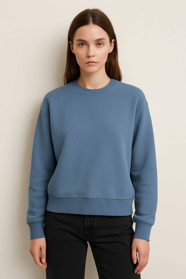 elo East West Women's Fleece Sweat Shirt Powder Blue