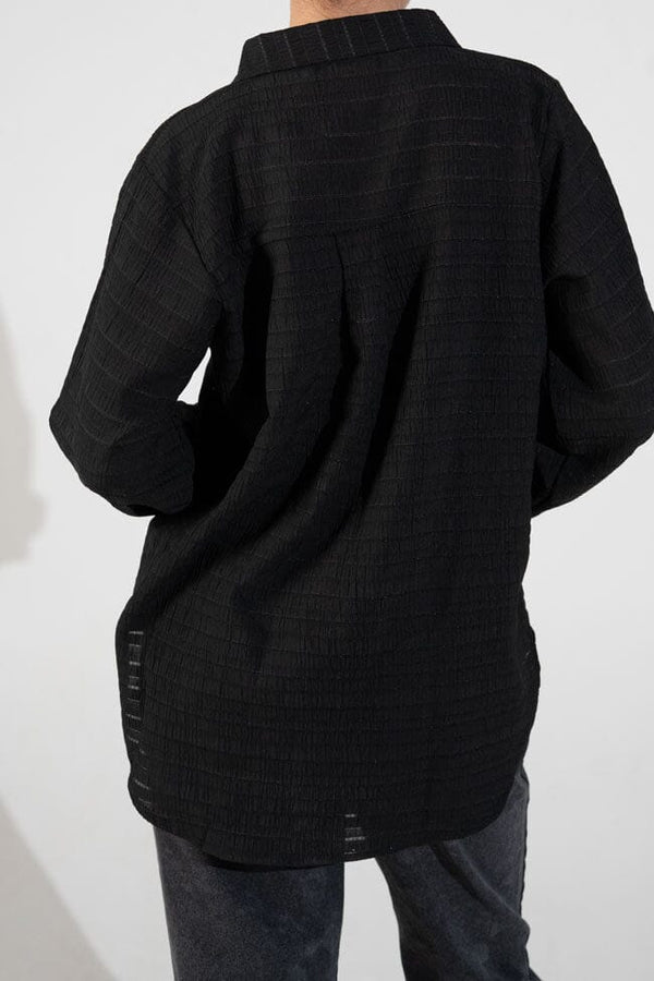 Elo East West Women's High Low Hem Casual Top Black