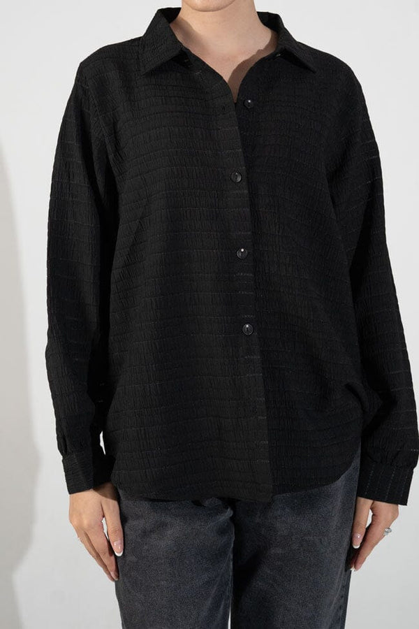 elo East West Women's High Low Hem Casual Top Black