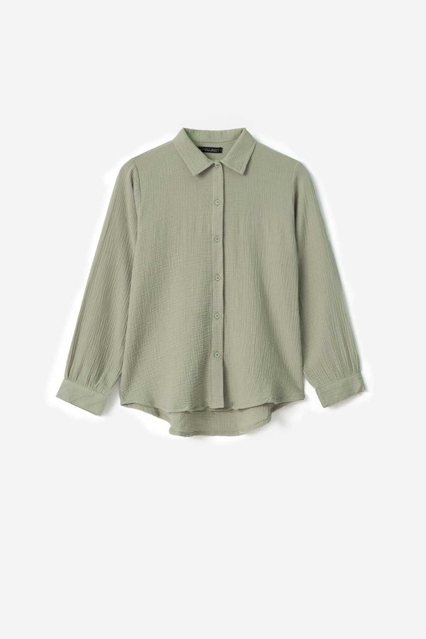 Elo East West Women's High-Low Hem Casual Top Mint Green