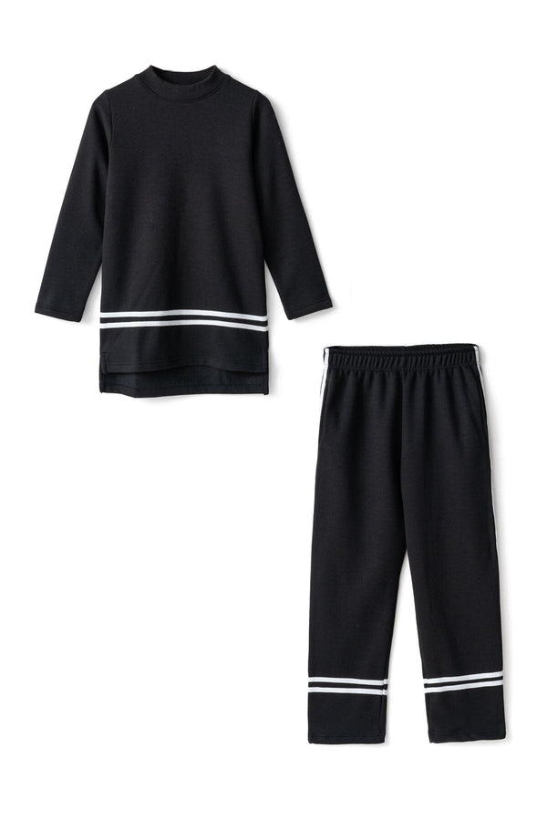 elo East West Women's High-Low Hem Co-Ord Set Black