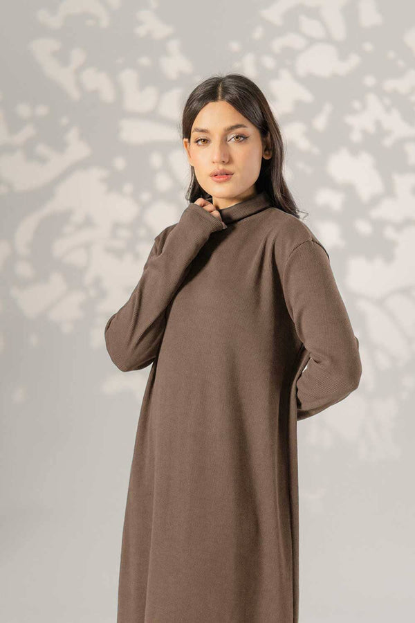 Elo East West Women's High Neck Long Maxi Dress Charcoal