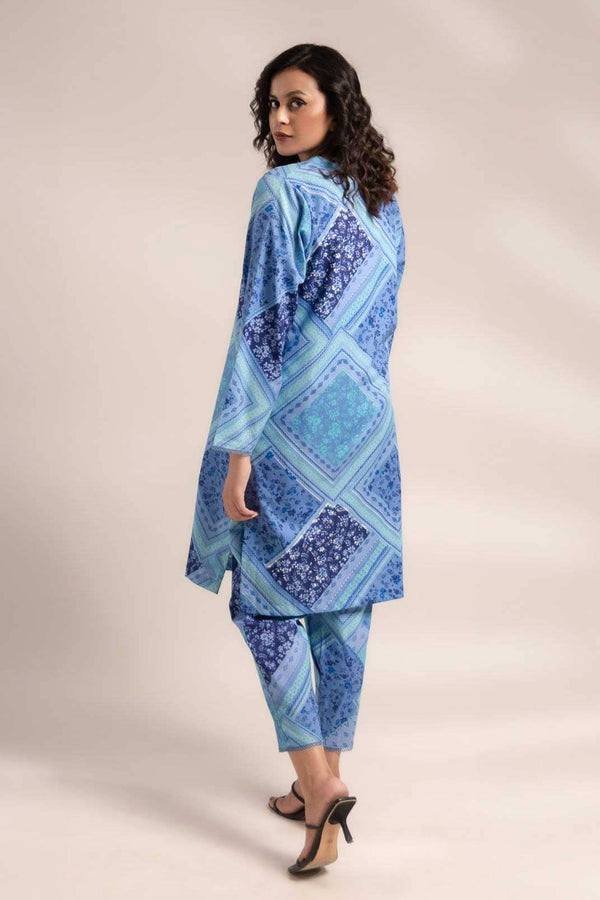 Elo East West Women’s Lace Design 2 Pcs Stitched Suit