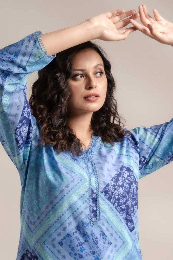 Elo East West Women’s Lace Design 2 Pcs Stitched Suit