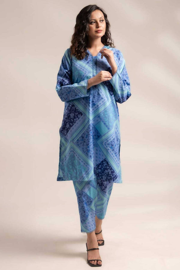 elo East West Women’s Lace Design 2 Pcs Stitched Suit