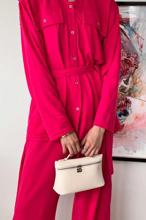 Elo East West Women's Pique Co-Ord Set Shocking Pink