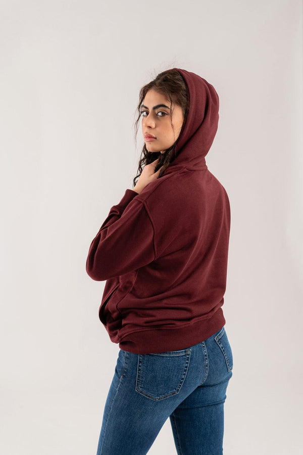 Elo East West Women's Terry Zipper Hoodie Bottle Green