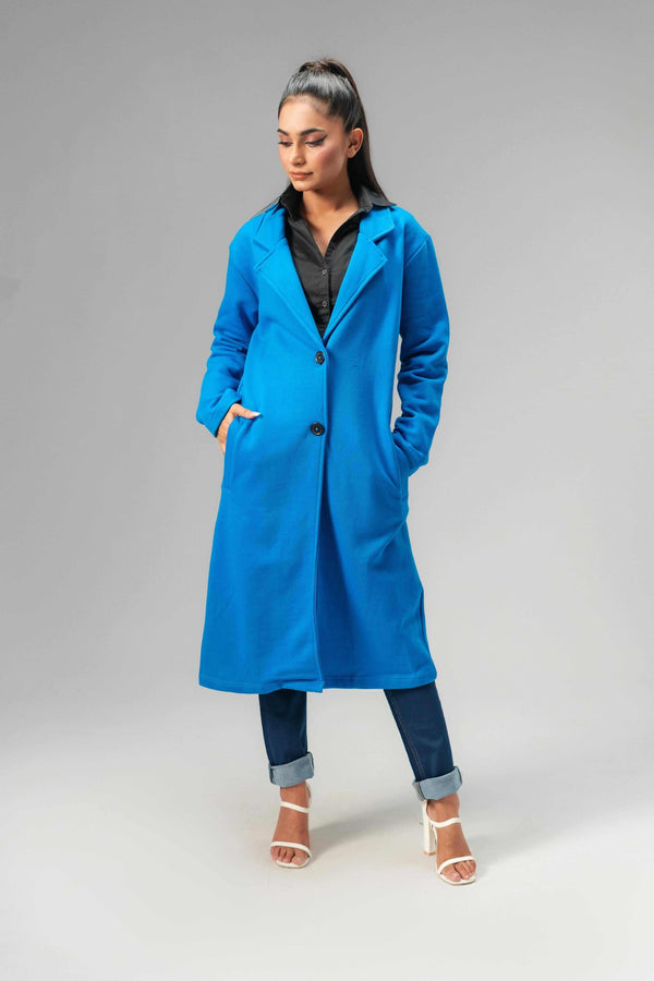 Elo East West Women's Winter Fleece Long Coat Purple