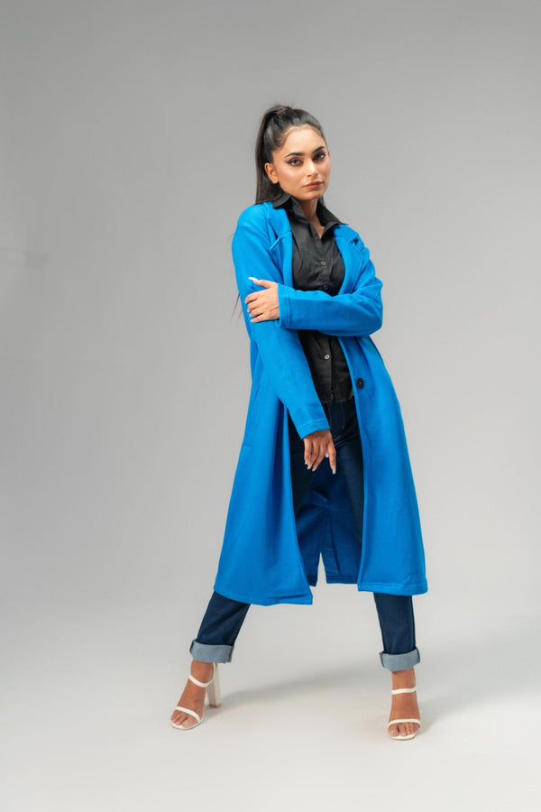 Elo East West Women's Winter Fleece Long Coat Purple