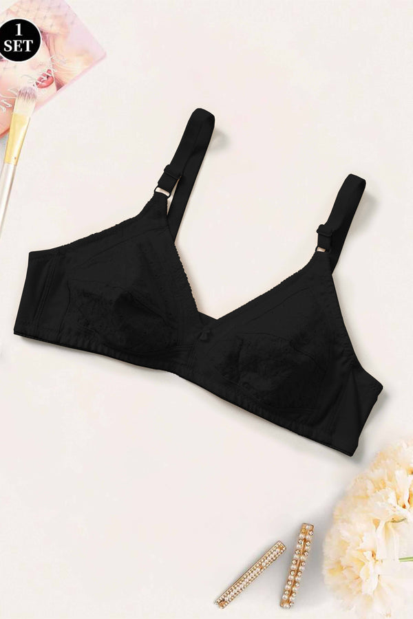 elo AFG Women's Chikankari Bra Black