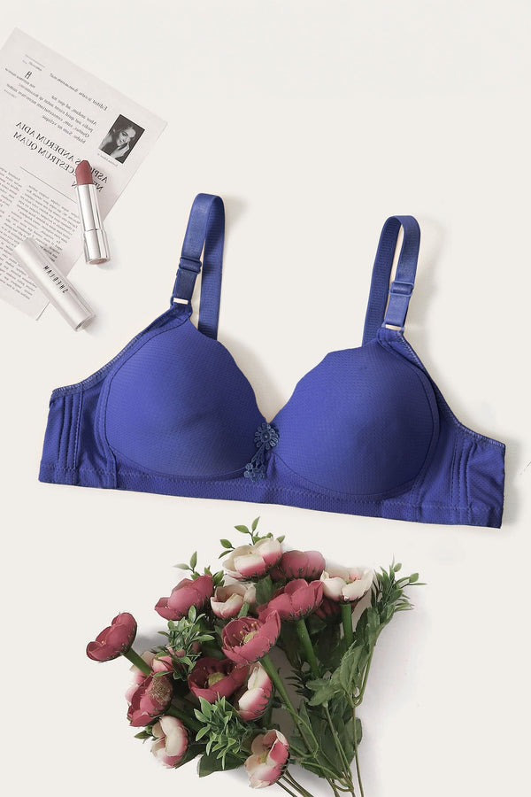 elo Aosilan Women's Push Up Padded Bra Navy
