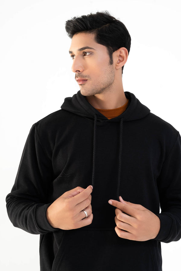 elo Arrow Men's Fleece Pullover Hoodie Black
