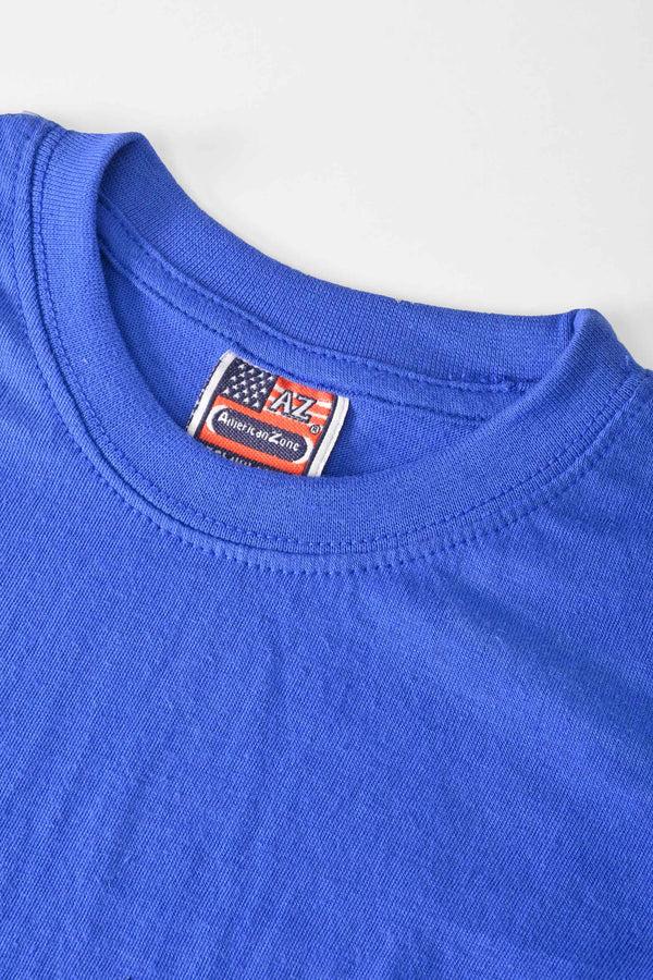 Elo AZ Kid's Solid Design Classic Tee Shirt Blue