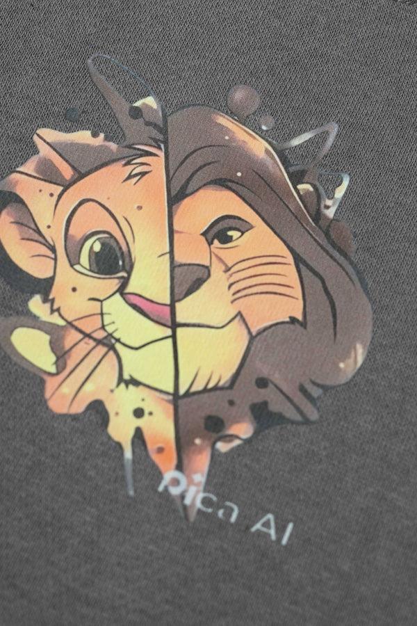 Elo Baby Club Kid's Lion Printed Sweat Shirt Grey