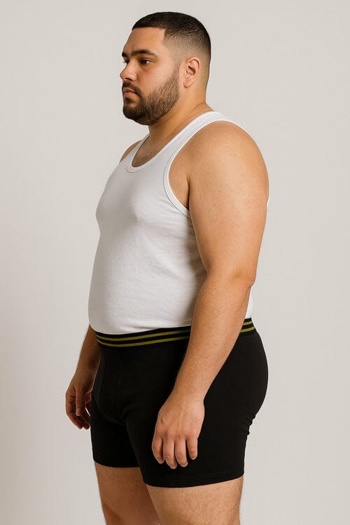 Elo Big Sizes Men's Boxer Shorts Black & Blue