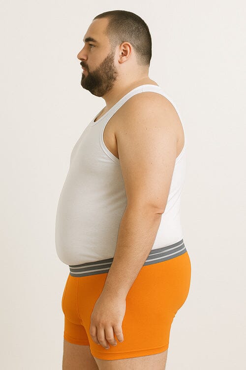 Elo Big Sizes Men's Cairo Boxer Shorts Orange