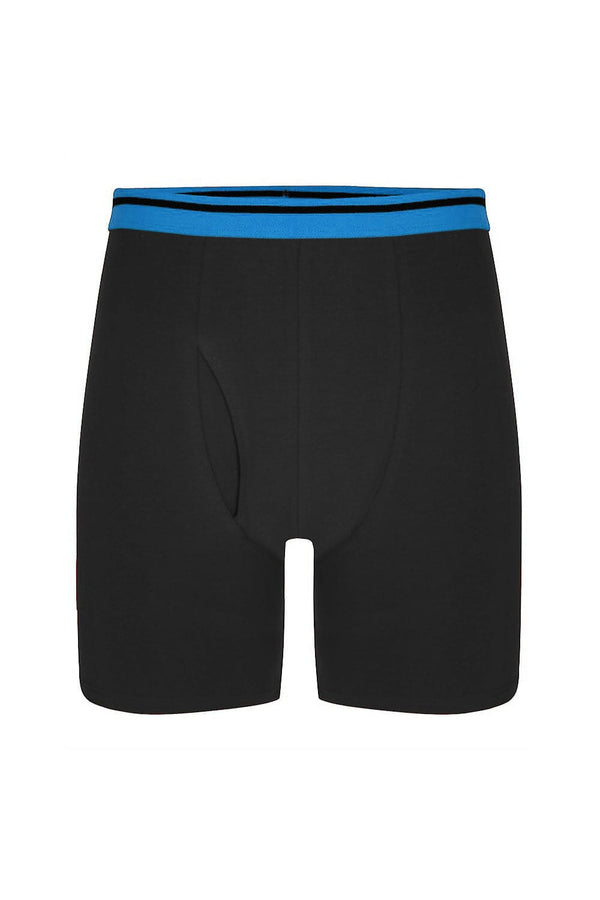 Elo Big Sizes Men's Tipped Boxer Shorts Black & Blue