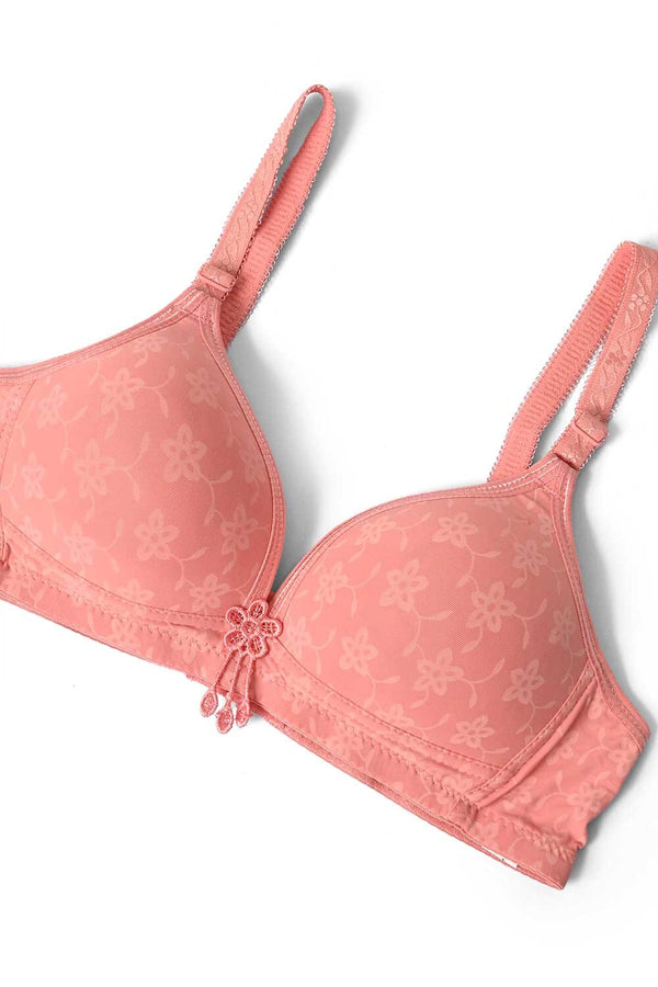 Elo Binmei Women's Foam Padded Bra Hot Pink