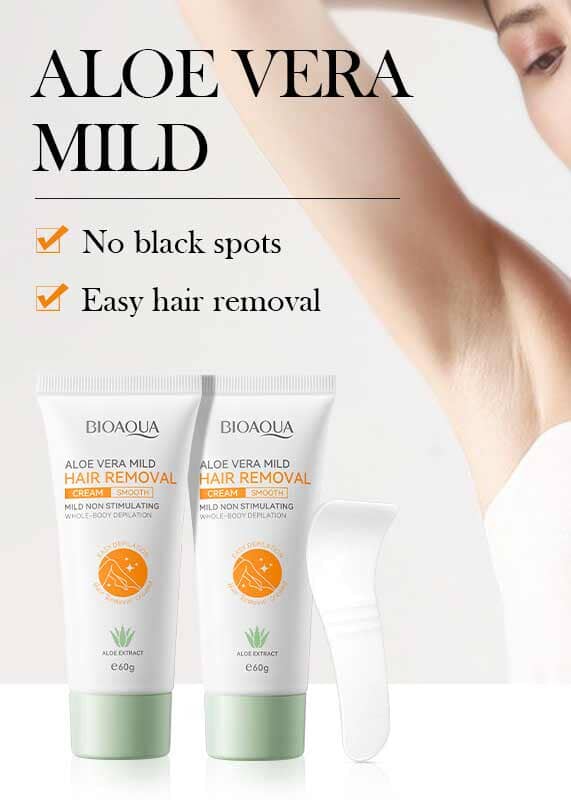 Elo Bioaqua Aloe Vera Mild Hair Removal Cream - 60g
