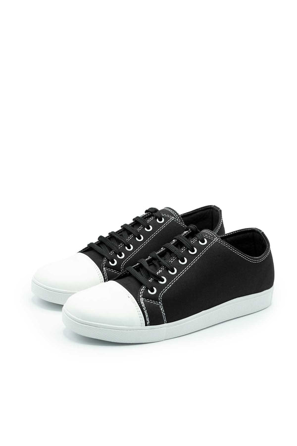 Elo Black Camel Unisex Canvas Sneakers Black & White